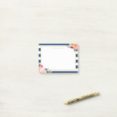 濃紺のストライプのモダンによっては金ゴールドフレームが開花します ポストイット (デスク上)