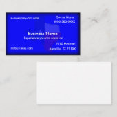 濃紺のテキサス州の旗の地図の名刺 名刺 (正面/裏面)