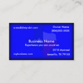 濃紺のテキサス州の旗の地図の名刺 名刺 (正面)