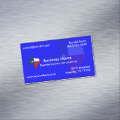 濃紺のテキサス州の旗の地図 マグネット名刺 (インサイチュ)