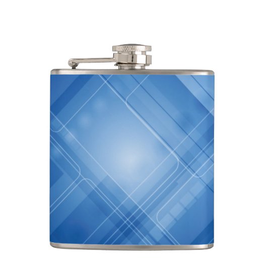 濃紺のハイテクな背景 フラスク (正面)