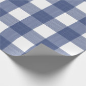 濃紺のバッファローの格子縞 ラッピングペーパー (角)