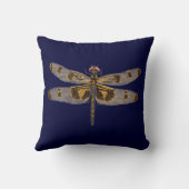 濃紺のバンドを付けられた長旗のトンボ クッション (裏面)