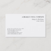 濃紺のブラシをかけられた背景 名刺 (裏面)