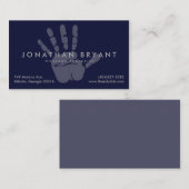 濃紺のマッサージセラピストの名刺 名刺 (正面/裏面)