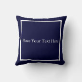 濃紺のモノグラムの文字をカスタマイズ クッション (裏面)