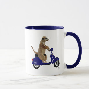 濃紺のモペットのMeerkat マグカップ