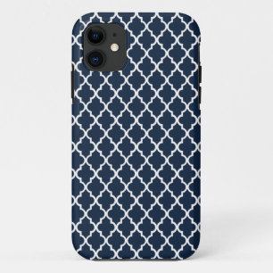 濃紺のモロッコパターンモダンなiPhone 5の場合 iPhone 11 ケース