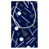 濃紺のラクロスの棒 スモールペーパーバッグ (裏面)