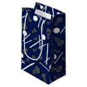 濃紺のラクロスの棒 スモールペーパーバッグ (正面アングル)