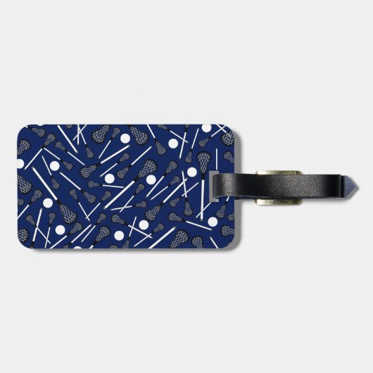 濃紺のラクロスの棒 ラゲッジタグ (裏面横)