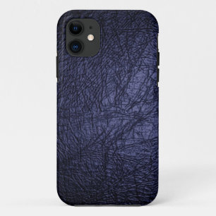 濃紺のレザールックのiPhone 5の場合 iPhone 11 ケース