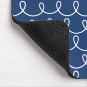 濃紺のレトロのカラフルなモダンの落書き マウスパッド (コーナー)