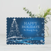 濃紺の冬の背景 シーズンカード (スタンド正面)