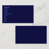 濃紺の名刺 名刺 (正面/裏面)