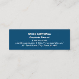 濃紺の基本的な企業のな相談の名刺 スキニー名刺
