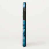 濃紺の大理石のパーソナライズなモノグラムの Case-Mate iPhoneケース (裏面/左)