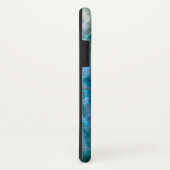 濃紺の大理石のパーソナライズなモノグラムの Case-Mate iPhoneケース (裏面/右)