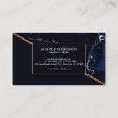 濃紺の大理石 名刺 (裏面)