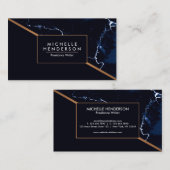 濃紺の大理石 名刺 (正面/裏面)