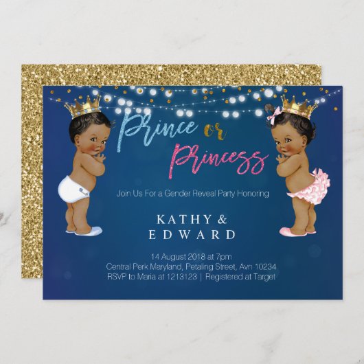 濃紺の性は招待状を明らかにします 招待状 (正面/裏面)