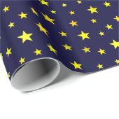 濃紺の星が付いている包装紙 ラッピングペーパー (ロールコーナー)