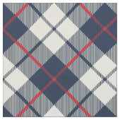 濃紺の格子縞パターン ファブリック (クローズアップ)