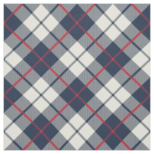 濃紺の格子縞パターン ファブリック (見本)
