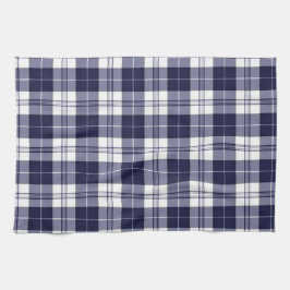 濃紺の格子縞 キッチンタオル