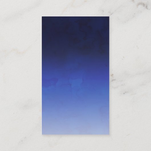 濃紺の水彩画のグラデーションなヨガ 名刺 (裏面)