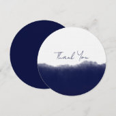 濃紺の水彩画 サンキューカード (正面/裏面)