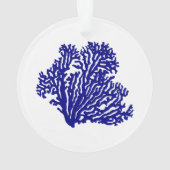 濃紺の沿岸装飾の珊瑚 オーナメント (裏面)
