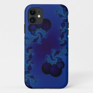 濃紺の泡フラクタルのiphoneの場合 iPhone 11 ケース