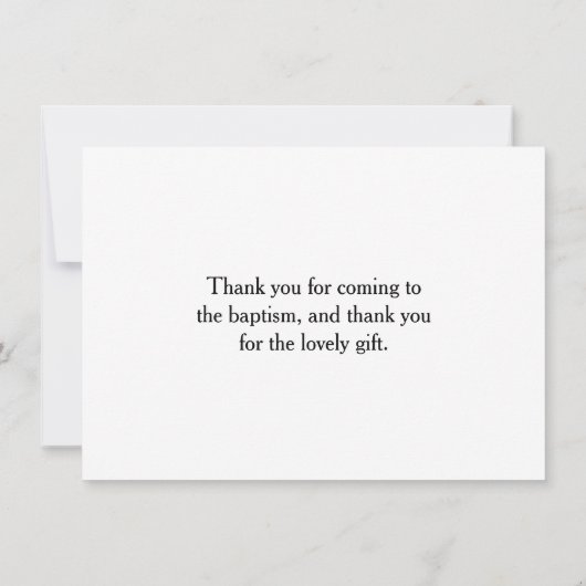 濃紺の洗礼は感謝していしています サンキューカード (裏面)