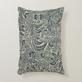 濃紺の海藻スタイルのデザインの壁紙 アクセントクッション (正面(垂直))