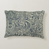 濃紺の海藻スタイルのデザインの壁紙 アクセントクッション (裏面)