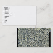 濃紺の海藻スタイルのデザインの壁紙 名刺 (正面/裏面)