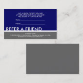 濃紺の灰色のシンプルは友人のカスタム・カードを参照します 紹介カード (正面/裏面)