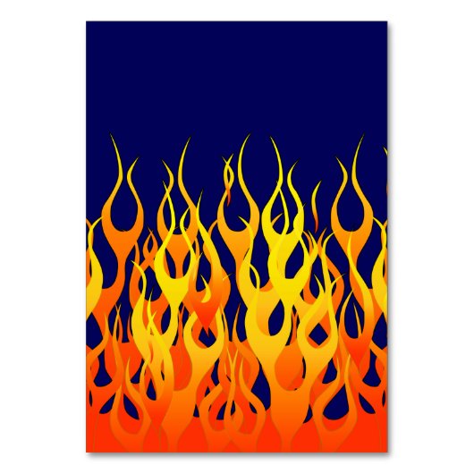 濃紺の炎の火を競争させるクラシック テーブルナンバー (正面)