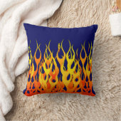 濃紺の炎を競争させる鮮やかなクラシック クッション (ブランケット)