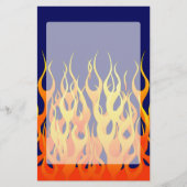 濃紺の炎を競争させる鮮やかなクラシック 便箋 (正面)