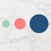 濃紺の珊瑚のピンクの素朴な結婚式のスイカ コンフェッティ (裏面)