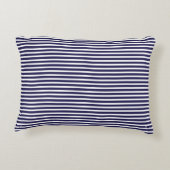 濃紺の白く航海のな航行は縞で飾ります アクセントクッション (裏面)