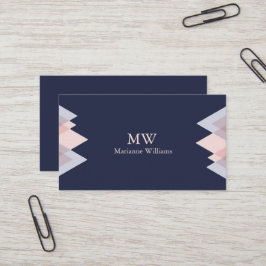 濃紺の矢の女性の専門ビジネス 名刺