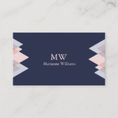 濃紺の矢の女性の専門ビジネス 名刺 (正面)
