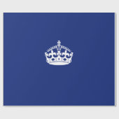 濃紺の穏やかな王冠アイコンを保って下さい ラッピングペーパー (フラット)