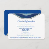 濃紺の結婚式は情報カード|瑪瑙を詳しく述べます エンクロージャーカード (正面/裏面)