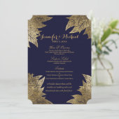 濃紺の結婚式メニューの陸軍少佐の階級章 メニュー (スタンド正面)