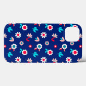 濃紺の背景のカラフルな花 Case-Mate iPhoneケース (裏面 (横))