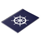 濃紺の背景のハンドル ノートブック (左側)